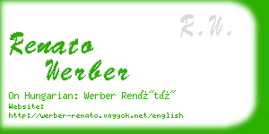 renato werber business card